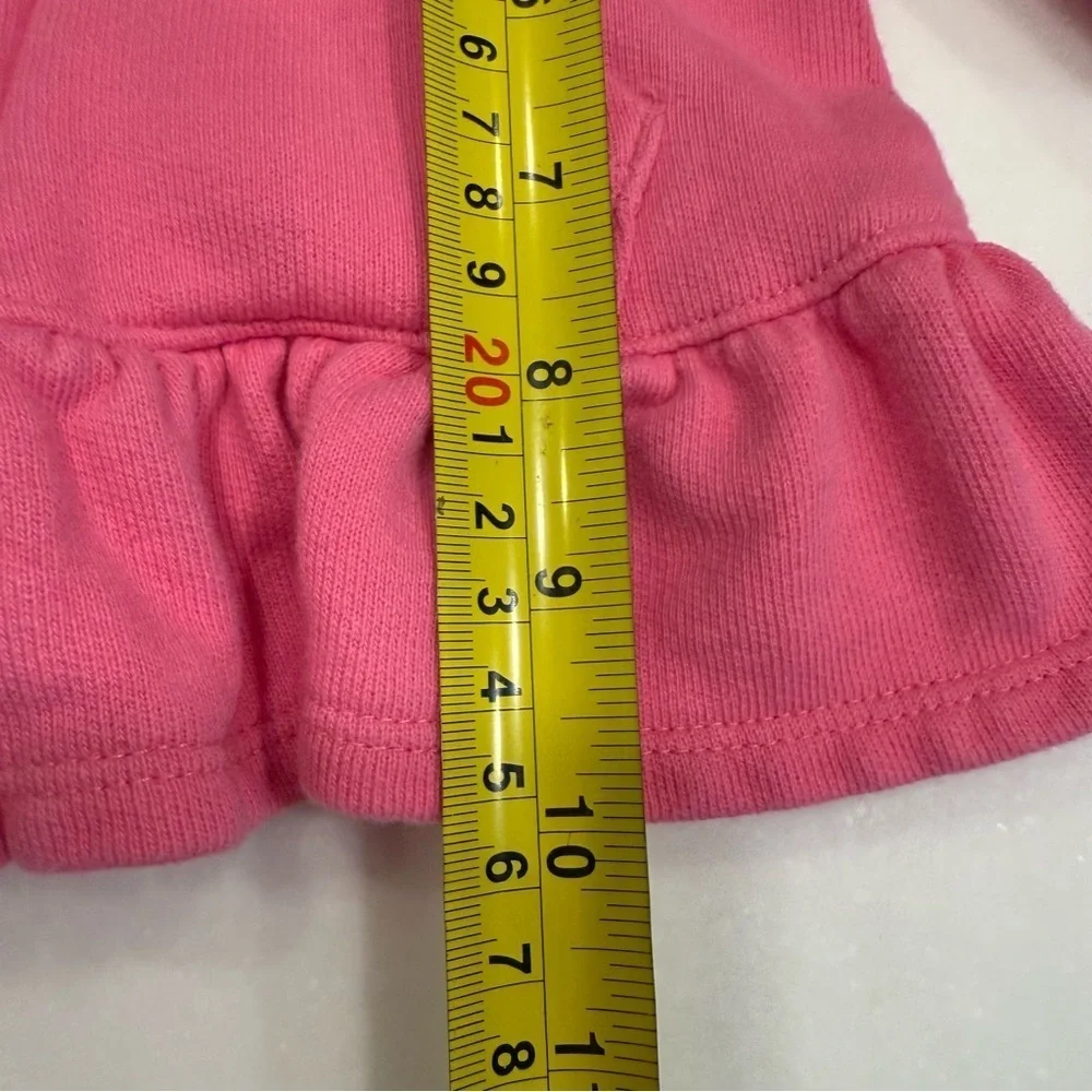 Ralph Lauren Baby Girt 2 PCS Set Pink & White Romper & Hoodie Sz 3M EUC